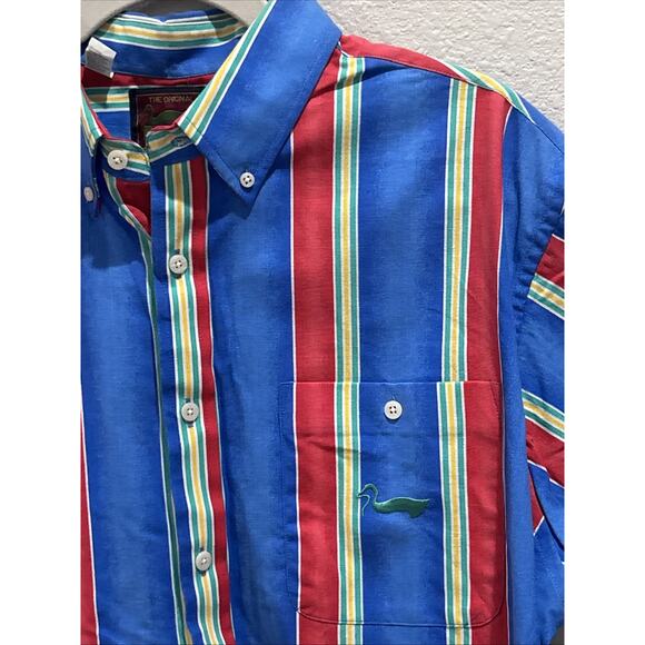 Duxbak Men’s XL Stripped Vintage Shirt, Y2K Cotton, Great Cond! L 32”, Chest 52” - Picture 13 of 16